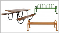 banc et table pour espace collectif